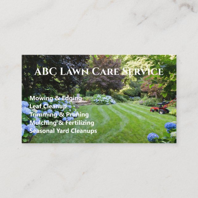 Tarjeta De Visita Servicio Premium Lawnpro (Anverso)