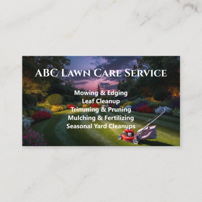 Tarjeta De Visita Servicio Premium Lawnpro (Anverso)