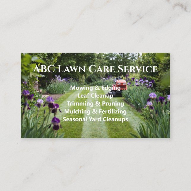 Tarjeta De Visita Servicio Premium Lawnpro (Anverso)