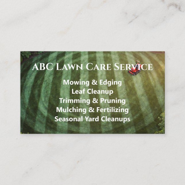Tarjeta De Visita Servicio Premium Lawnpro (Anverso)