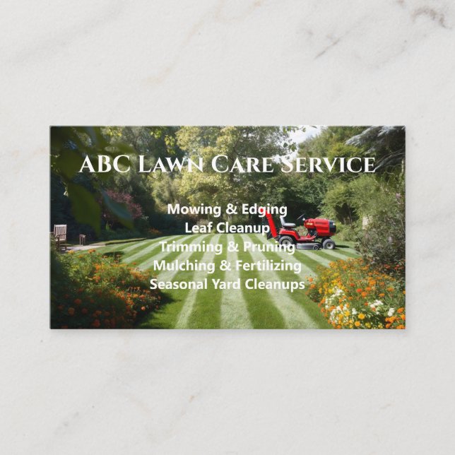 Tarjeta De Visita Servicio Premium Lawnpro (Anverso)