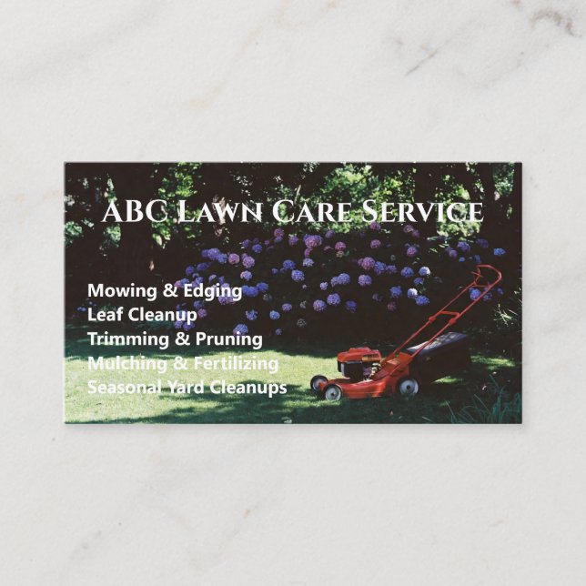 Tarjeta De Visita Servicio Premium Lawnpro (Anverso)