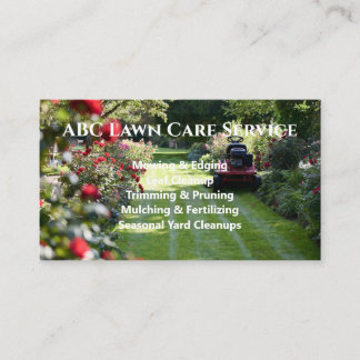 Tarjeta De Visita Servicio Premium Lawnpro