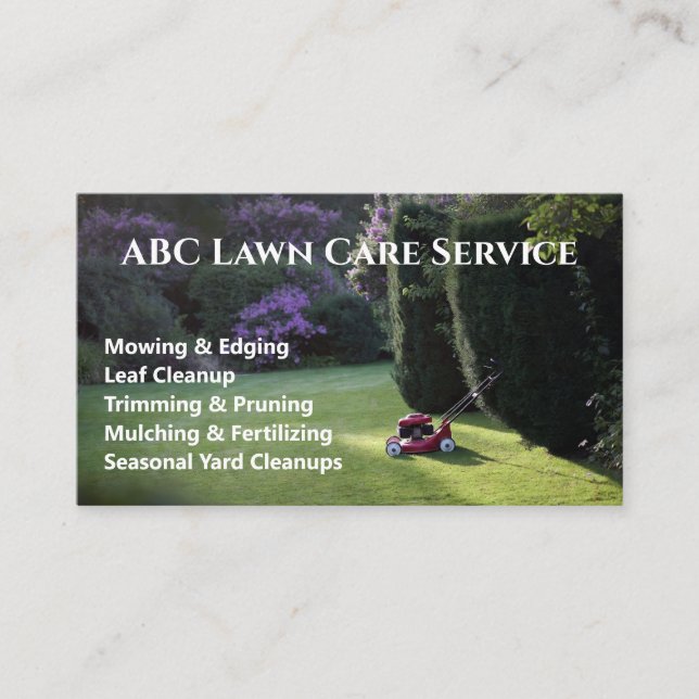 Tarjeta De Visita Servicio Premium Lawnpro (Anverso)