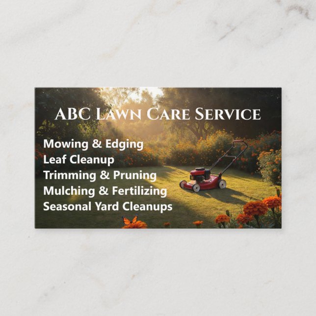 Tarjeta De Visita Servicio Premium Lawnpro (Anverso)