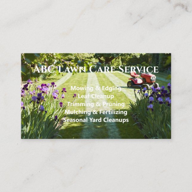 Tarjeta De Visita Servicio Premium Lawnpro (Anverso)