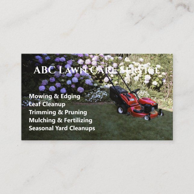 Tarjeta De Visita Servicio Premium Lawnpro (Anverso)