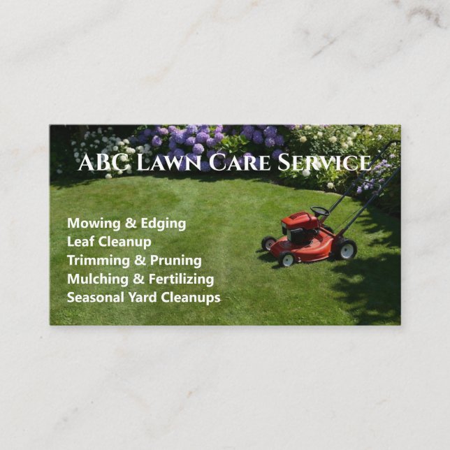 Tarjeta De Visita Servicio Premium Lawnpro (Anverso)
