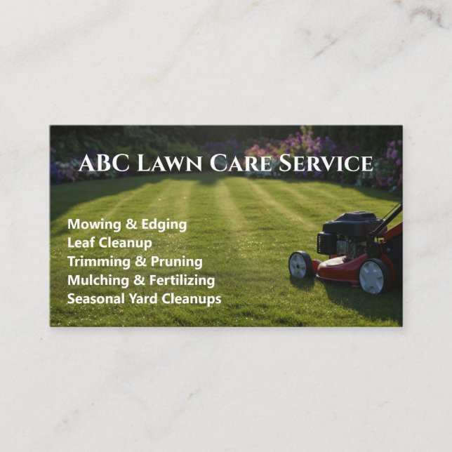 Tarjeta De Visita Servicio Premium Lawnpro (Anverso)