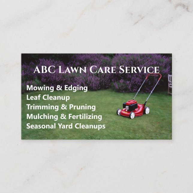 Tarjeta De Visita Servicio Premium Lawnpro (Anverso)
