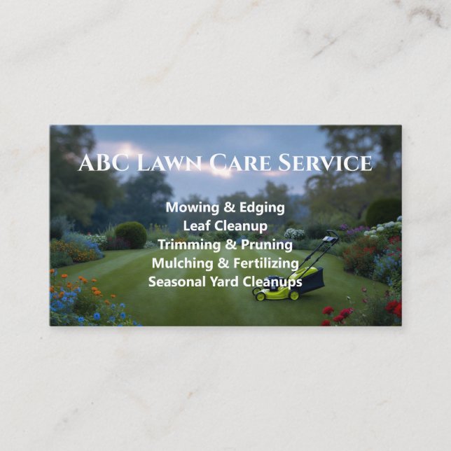 Tarjeta De Visita Servicio Premium Lawnpro (Anverso)
