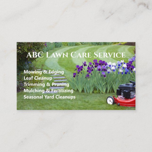Tarjeta De Visita Servicio Premium Lawnpro (Anverso)