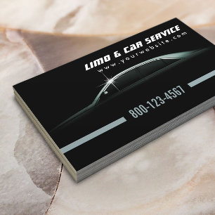 Tarjeta De Visita Servicio Profesional Dark Limo & Taxi