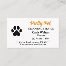 Tarjeta De Visita Servicio Profesional de Aseo de Perros