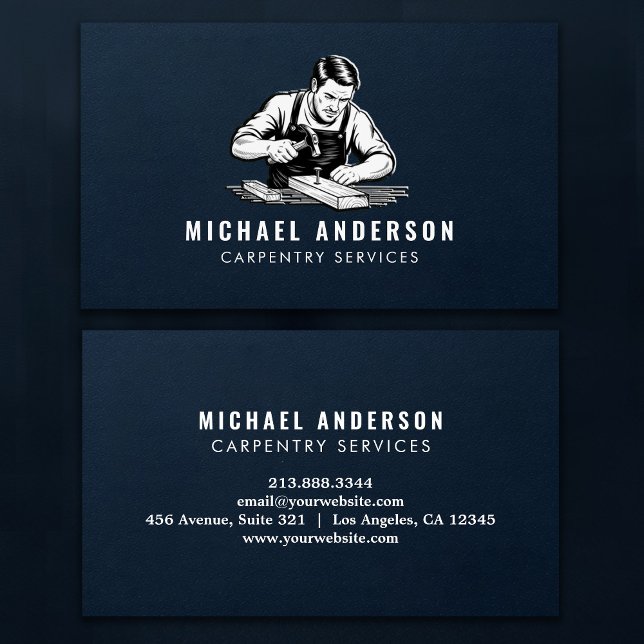 Tarjeta De Visita Servicio profesional de carpintería y Handyman mod (Subido por el creador)