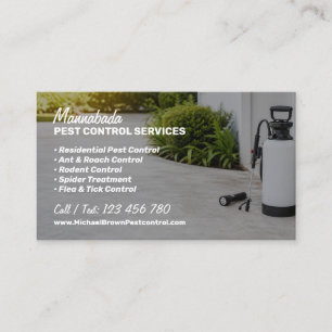 Tarjeta De Visita Servicio profesional de control de plagas extermin