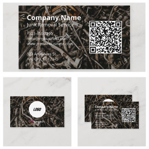 Tarjeta De Visita Servicio Profesional de Eliminación de Basura