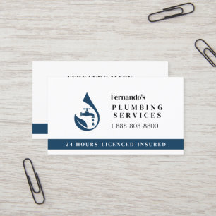 Tarjeta De Visita Servicio Profesional de Fontanería Logotipo de Got