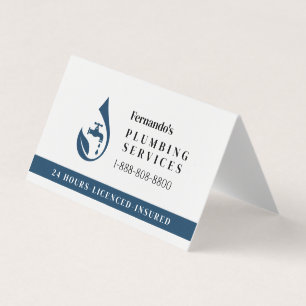 Tarjeta De Visita Servicio Profesional de Fontanería Logotipo de Got