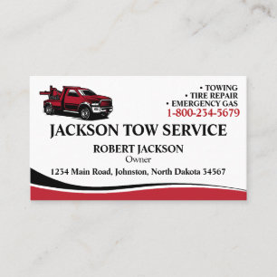 Tarjeta De Visita Servicio profesional de grúa remolque