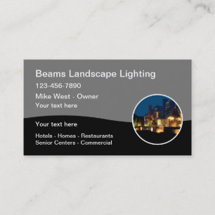 Tarjeta De Visita Servicio Profesional de Iluminación de Paisajes