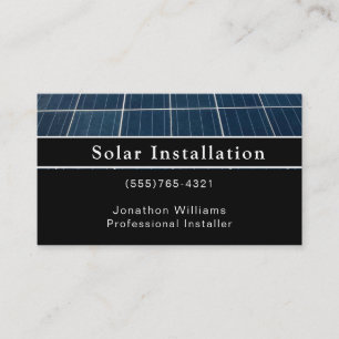Tarjeta De Visita Servicio Profesional de Instilación de Energía Sol