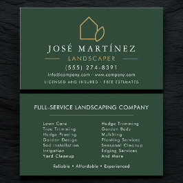 Tarjeta De Visita Servicio Profesional de Jardinería