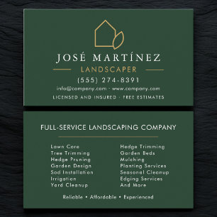 Tarjeta De Visita Servicio Profesional de Jardinería