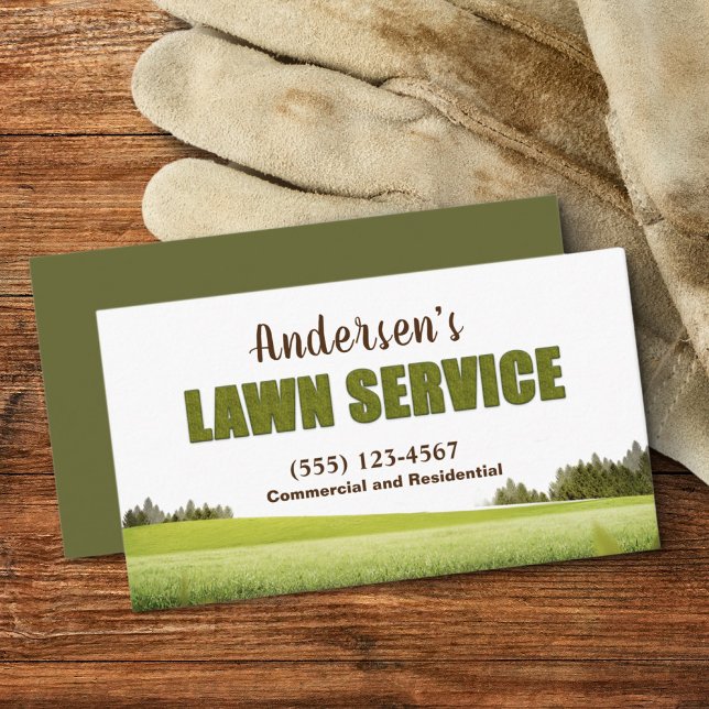 Tarjeta De Visita Servicio Profesional de Jardines de Césped para el (Subido por el creador)