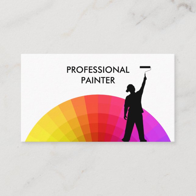 Tarjeta De Visita Servicio profesional de la pintura (Anverso)