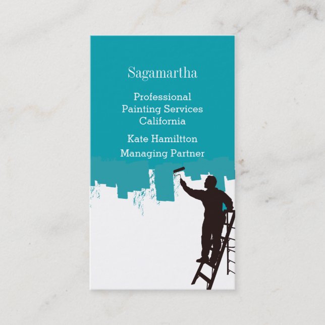 Tarjeta De Visita Servicio profesional de la pintura (Anverso)