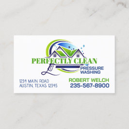 Tarjeta De Visita Servicio Profesional de Limpieza a Presión