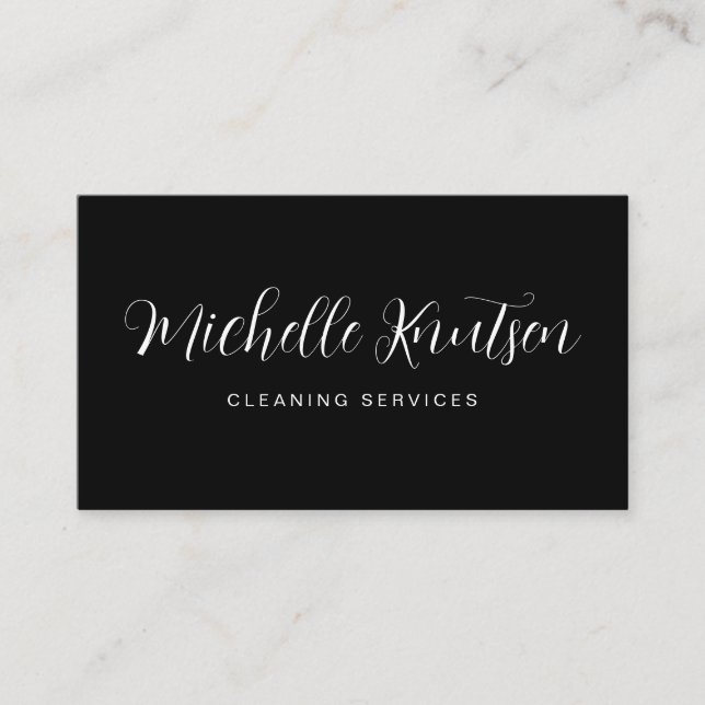 Tarjeta De Visita Servicio Profesional de Limpieza de Casas Blancas  (Anverso)