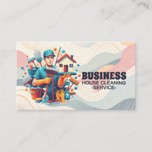 Tarjeta De Visita Servicio profesional de limpieza de casas limpieza