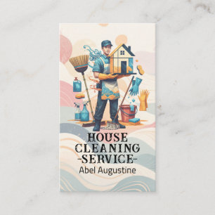 Tarjeta De Visita Servicio profesional de limpieza de casas limpieza