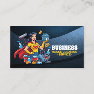 Tarjeta De Visita Servicio profesional de limpieza de casas limpieza
