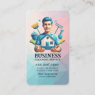 Tarjeta De Visita Servicio profesional de limpieza de casas limpieza