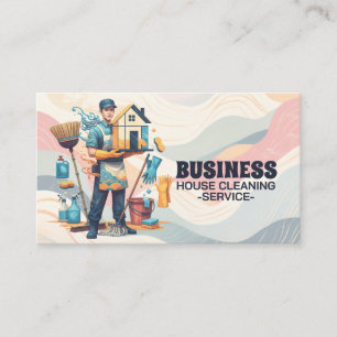 Tarjeta De Visita Servicio profesional de limpieza de casas limpieza