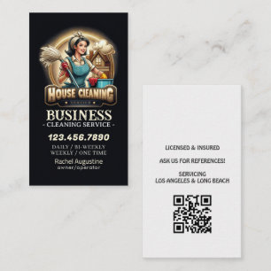 Tarjeta De Visita Servicio profesional de limpieza de casas y limpie