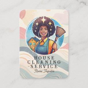 Tarjeta De Visita Servicio profesional de limpieza de casas y limpie