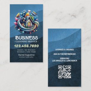 Tarjeta De Visita Servicio profesional de limpieza de casas y limpie