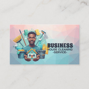 Tarjeta De Visita Servicio profesional de limpieza de casas y limpie