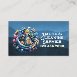 Tarjeta De Visita Servicio profesional de limpieza de casas y limpie