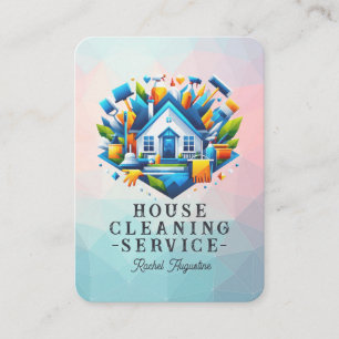 Tarjeta De Visita Servicio profesional de limpieza de casas y limpie