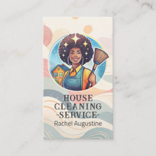 Tarjeta De Visita Servicio profesional de limpieza de casas y limpie