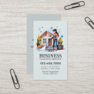 Tarjeta De Visita Servicio profesional de limpieza de casas y limpie