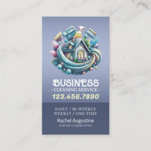 Tarjeta De Visita Servicio profesional de limpieza de casas y limpie
