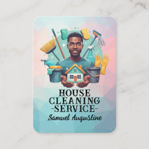 Tarjeta De Visita Servicio profesional de limpieza de casas y limpie