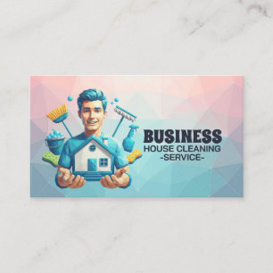 Tarjeta De Visita Servicio profesional de limpieza de casas y limpie