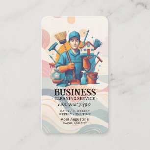 Tarjeta De Visita Servicio profesional de limpieza de casas y limpie